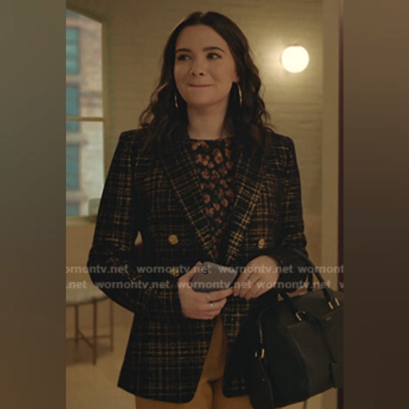 Elie Tahari metallic plaid blazer - Picture 2 of 8